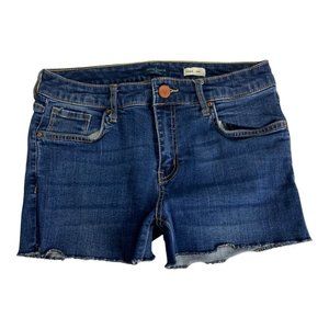 Jacob Davis Womens Shorts Adult Size 29 Skinny UMA Dark Wash Raw Hem Stretch